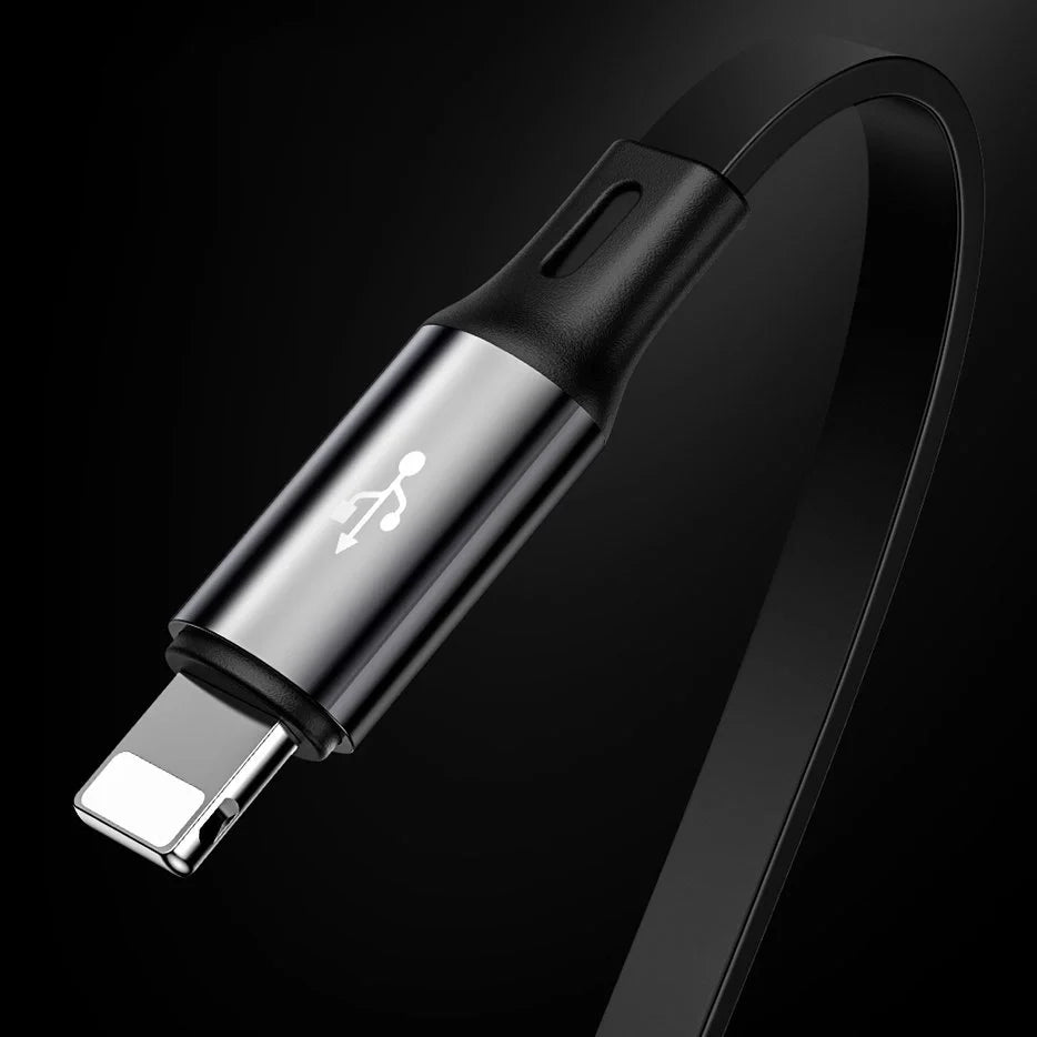 Cabo Extensível 3 em 1 USB-A para Micro USB / Lightning / USB-C 35-120cm Baseus Golden Loop