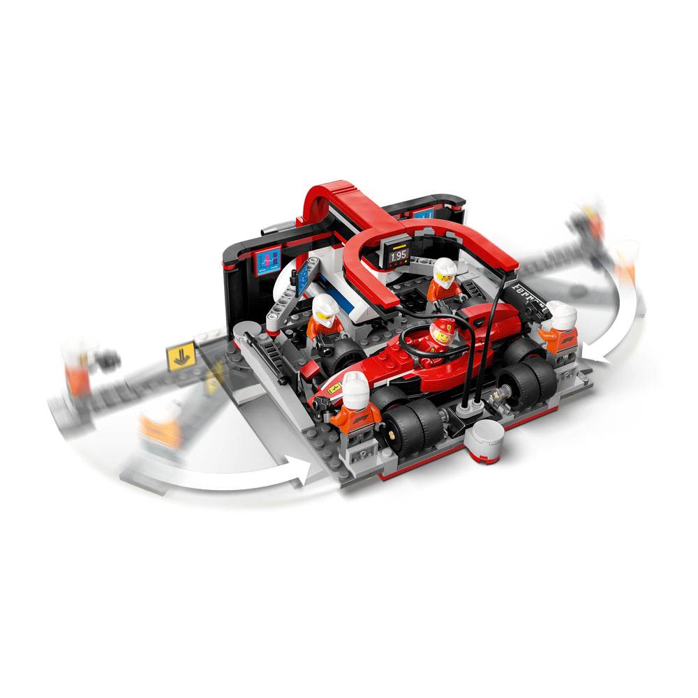 LEGO City: Boxe de F1® e Equipa da Boxe com Carro da Ferrari | Idades 6+ | 322 Peças | Item 60443