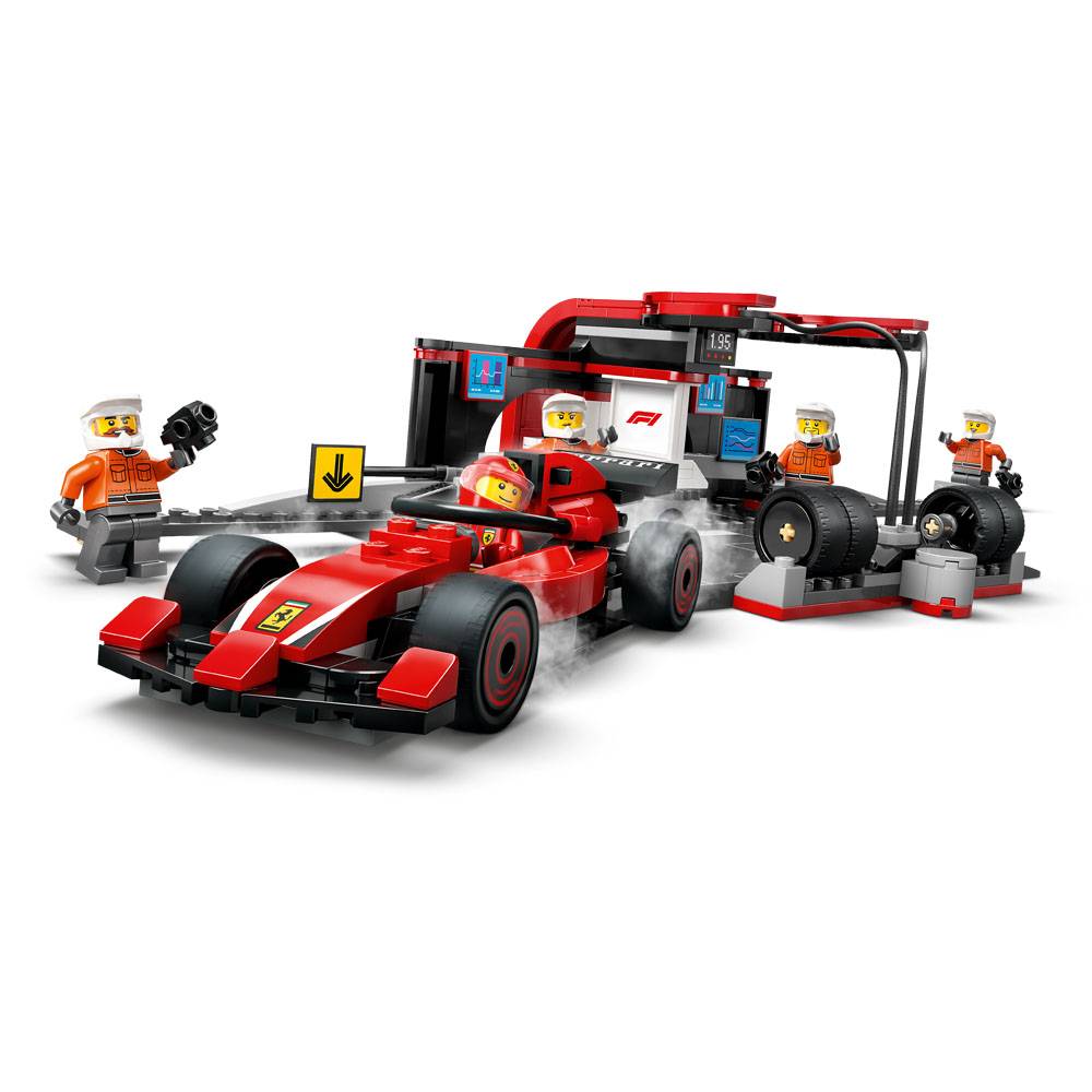 LEGO City: Boxe de F1® e Equipa da Boxe com Carro da Ferrari | Idades 6+ | 322 Peças | Item 60443