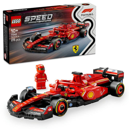 LEGO Speed Champions: Carro de Corrida Ferrari SF-24 F1® | Idades 10+ | 275 Peças | Item 77242