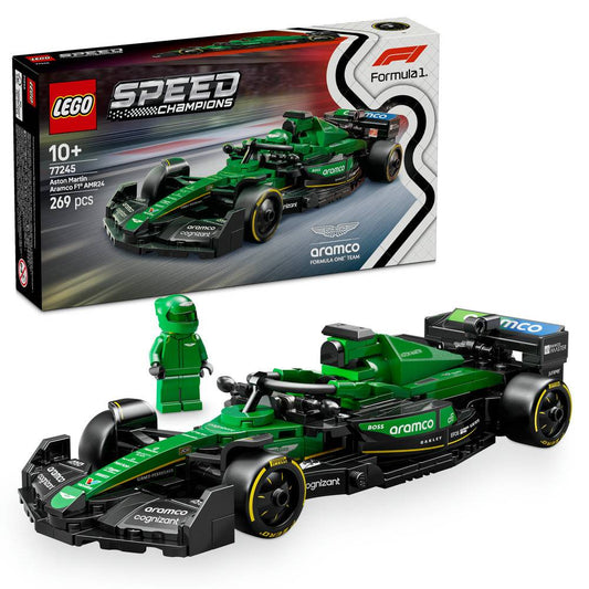 LEGO Speed Champions: Carro de Corrida Aston Martin Aramco F1® AMR24 | Idades 10+ | 269 Peças | Item 77245