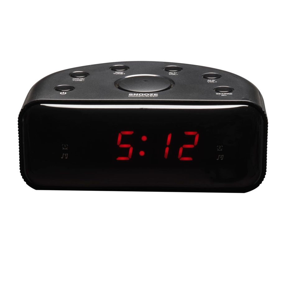 Rádio Despertador Denver CR-430 Analógico & Digital 2 x AAA não incluídas / Preto