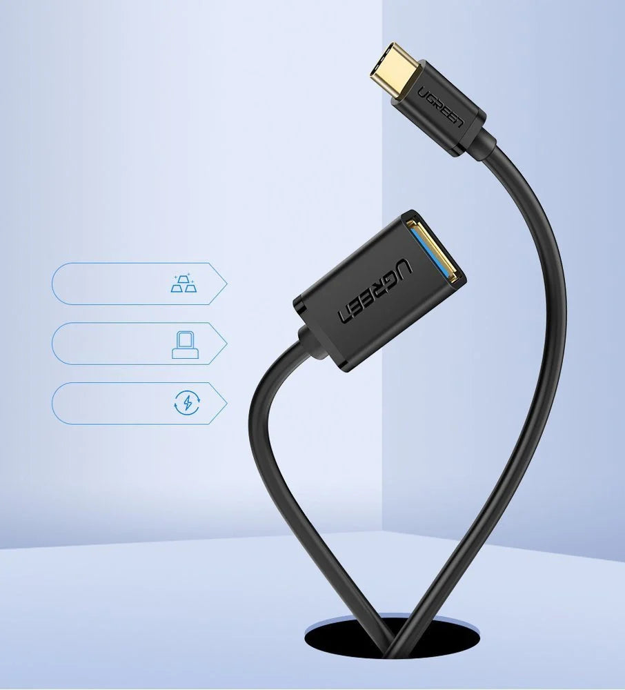 Adaptador OTG USB-C 3.0 Macho para USB-C 3.0 Fêmea Ugreen 30701