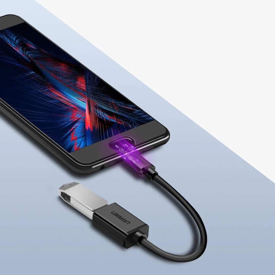 Adaptador OTG USB-C 3.0 Macho para USB-C 3.0 Fêmea Ugreen 30701