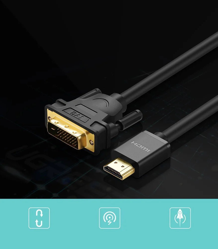 UGREEN Cabo HDMI para DVI 24+1 / Preto