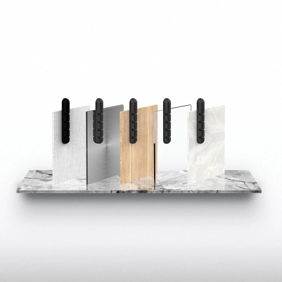 Ugreen 30762 Organizer Auto-Adesivo para 4 Cabos - Preto / 2 Peças