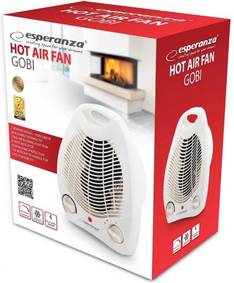 Aquecedor Ventilador ESPERANZA GOBI 1000/2000W