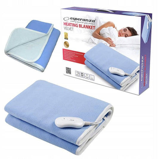 Cobertor Elétrico com 3 Níveis de Temperatura ESPERANZA Ehb001 80 X 150 Cm Azul e Branco