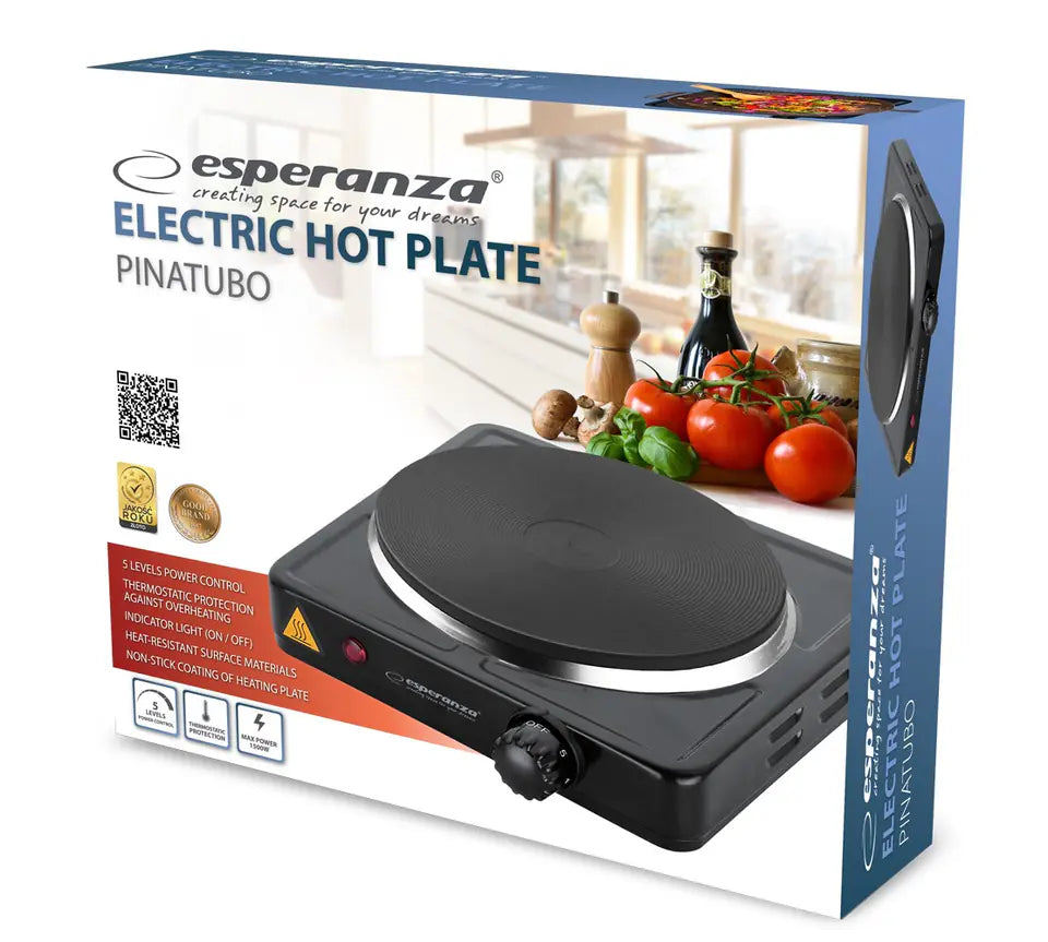 Esperanza Placa Eléctrica 1 Disco 1500W EKH002K