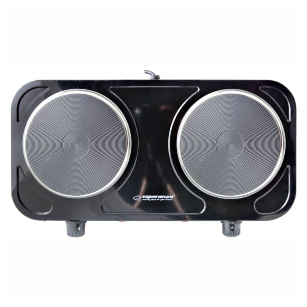 Fogão Placa Elétrica Esperanza Ekh010k 2000 W (2 x 1000 W) 2 Placas Preto