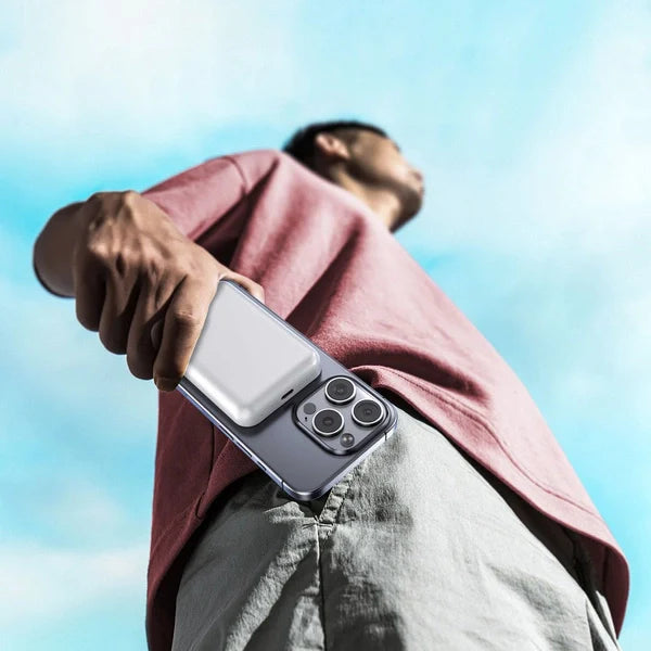 Powerbank Wozinsky Magnetic Mini 10000mAh 30W USB-C (Integrado) Cinza