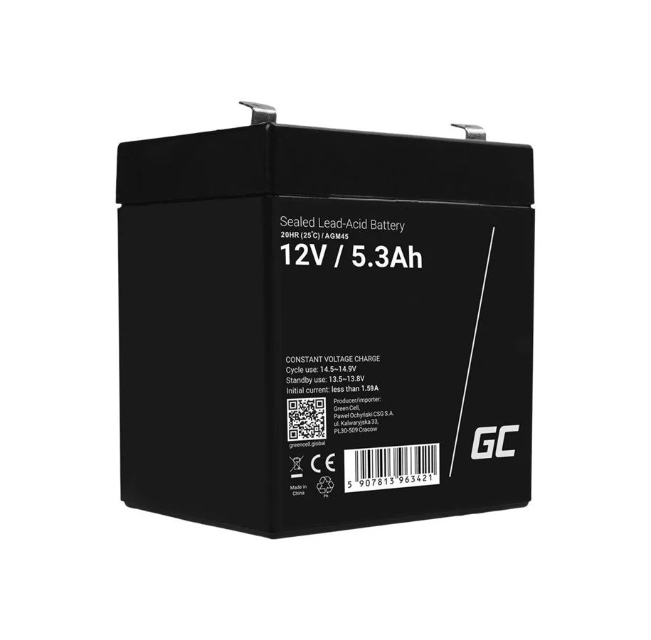 Green Cell AGM45 bateria UPS Chumbo-ácido selado (VRLA) 12 V 5,3 Ah