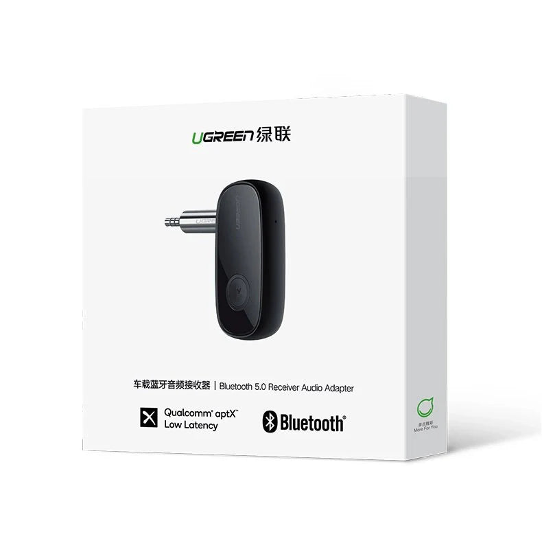 Receptor de Áudio Bluetooth 5.0 Ugreen com AptX e AptX Low Latency (LL) Jack Mini Headphone 3.5mm