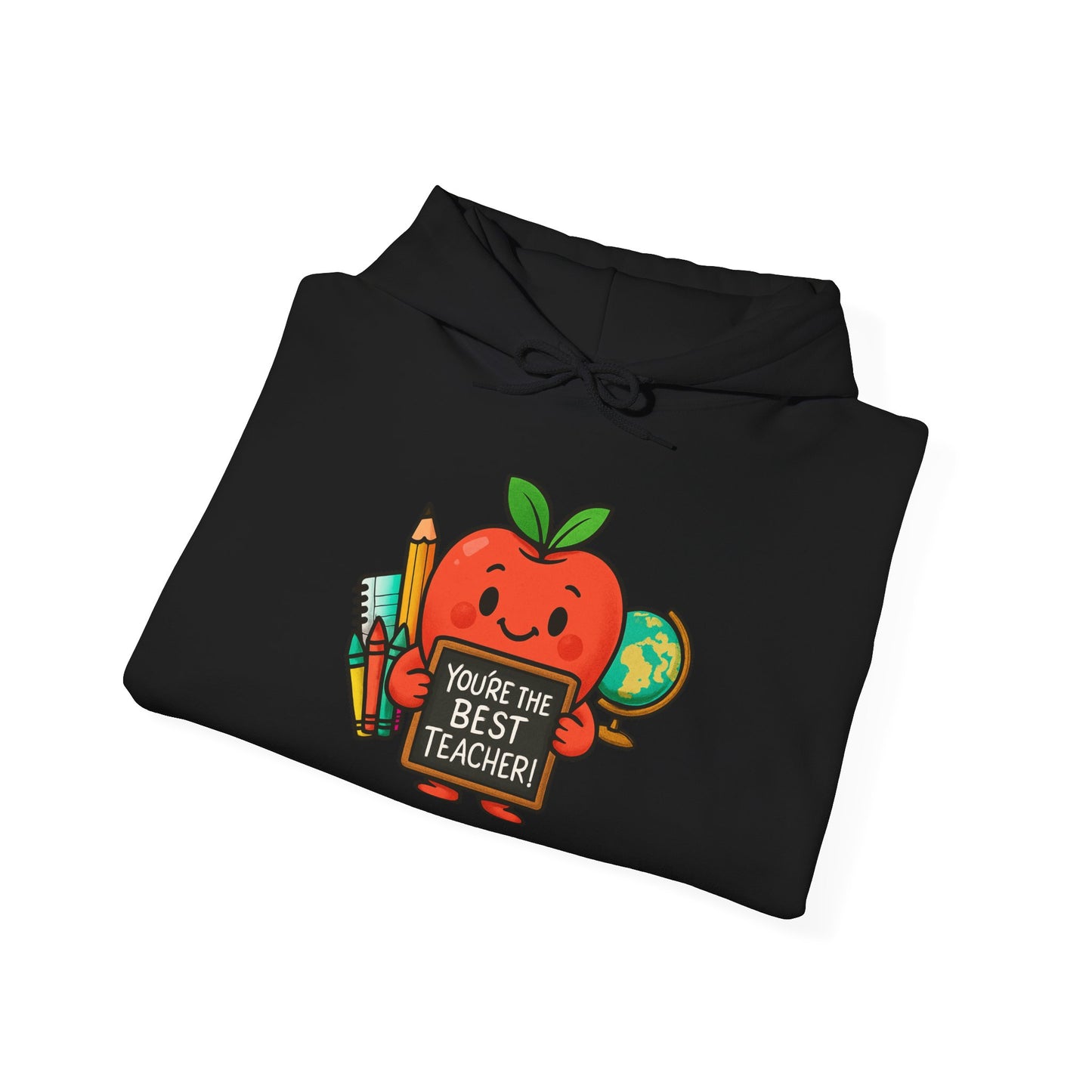 Teacher Appreciation Hoodie — Cute Apple "You're the Best Teacher" Design