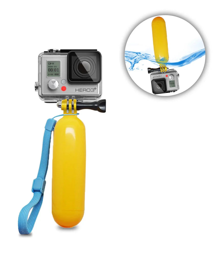 Suporte de Flutuação Amarelo para Câmaras de Desporto GoPro e SJCAM