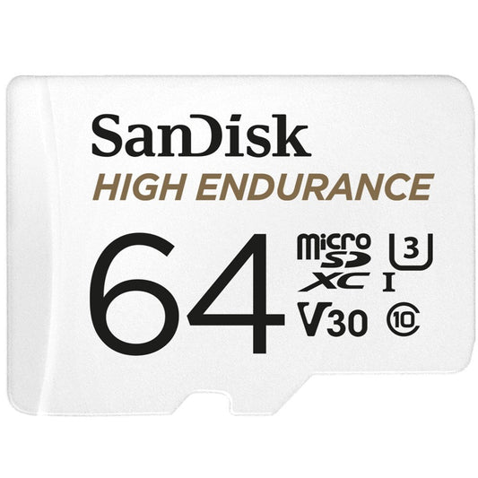 Cartão de Memória SanDisk 64GB Micro SDXC High Endurance U3 V30 Class10 UHS-I SDSQQNR-064G-GN6IA