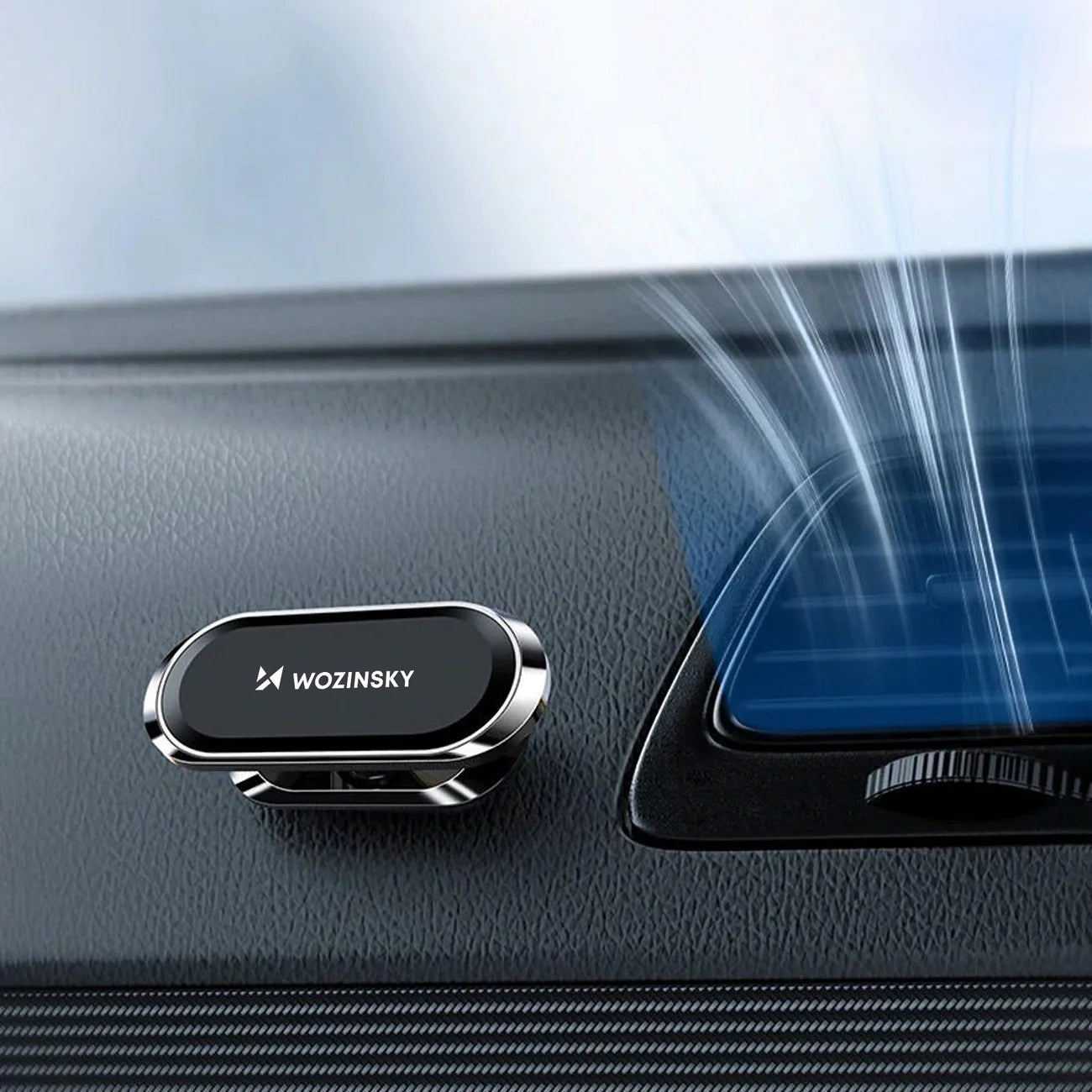 Suporte Magnético Auto-Adesivo 360 para Carro Wozinsky Prata