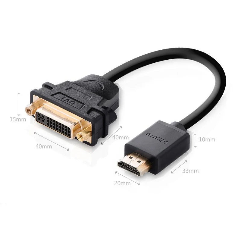 Cabo Conversor HDMI para DVI (24+5Pin) UGREEN 20136 22cm