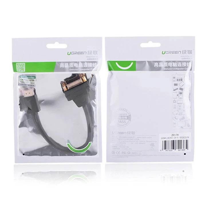 Cabo Conversor HDMI para DVI (24+5Pin) UGREEN 20136 22cm