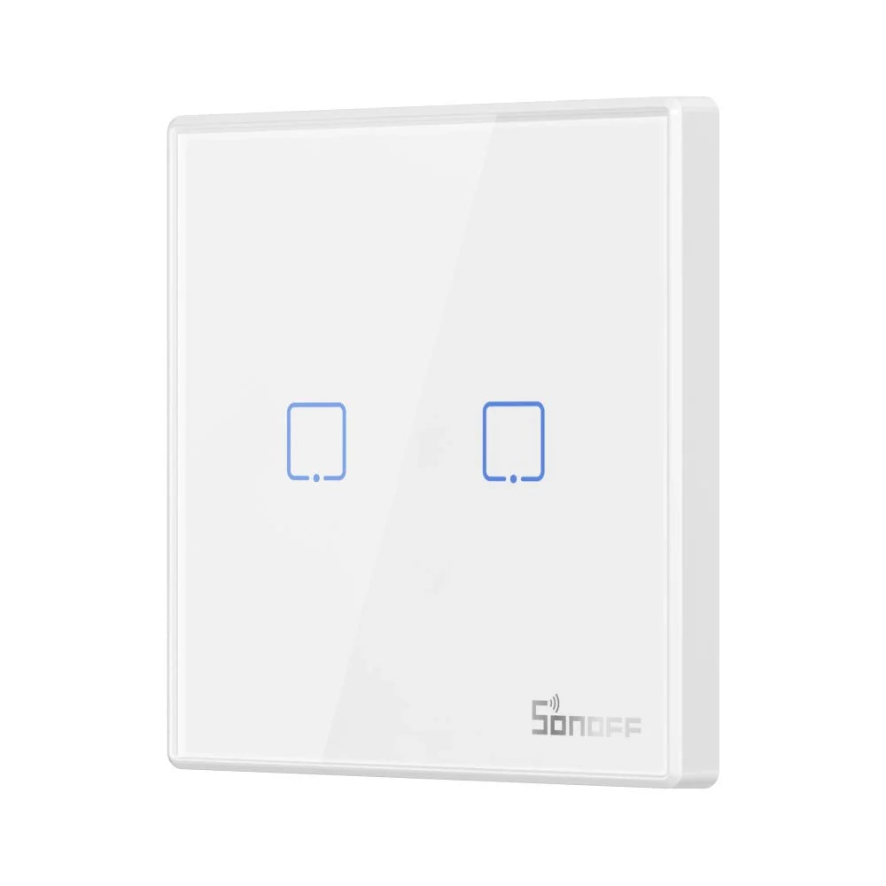 Interruptor Sem Fios SONOFF / Preto / 2 Canais / 433MHz