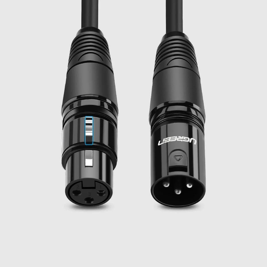 Cabo de Áudio microfone XLR Fêmea para XLR Macho 3m Ugreen