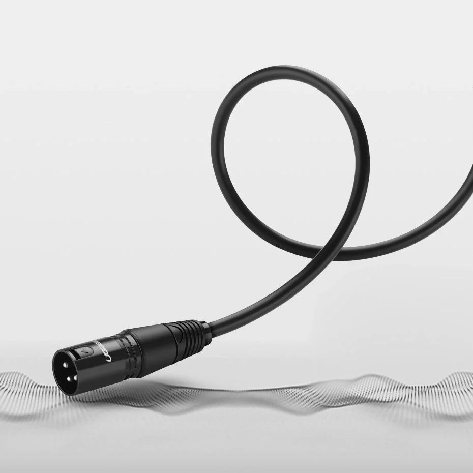 Cabo de Áudio microfone XLR Fêmea para XLR Macho 3m Ugreen