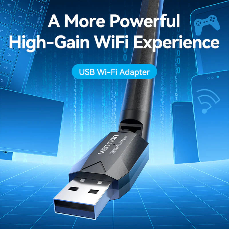 Adaptador USB para WiFi 650Mbps Vention KDTB0