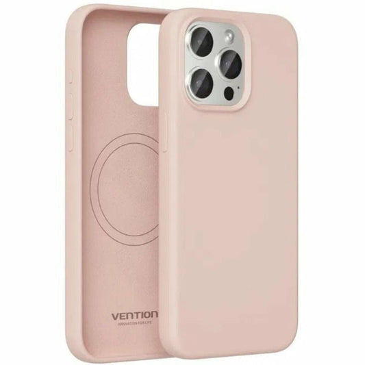 Capa de Silicone c/ MagSafe iPhone 15 Pro Max Rosa Vention VEN-FUNDA_KUFP0-40