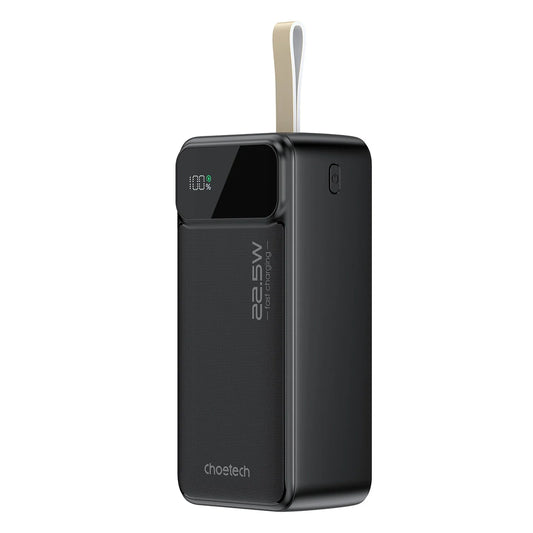 Powerbank Choetech PD22.5W Dual USB-A+Type-C 40000mAh Preto
