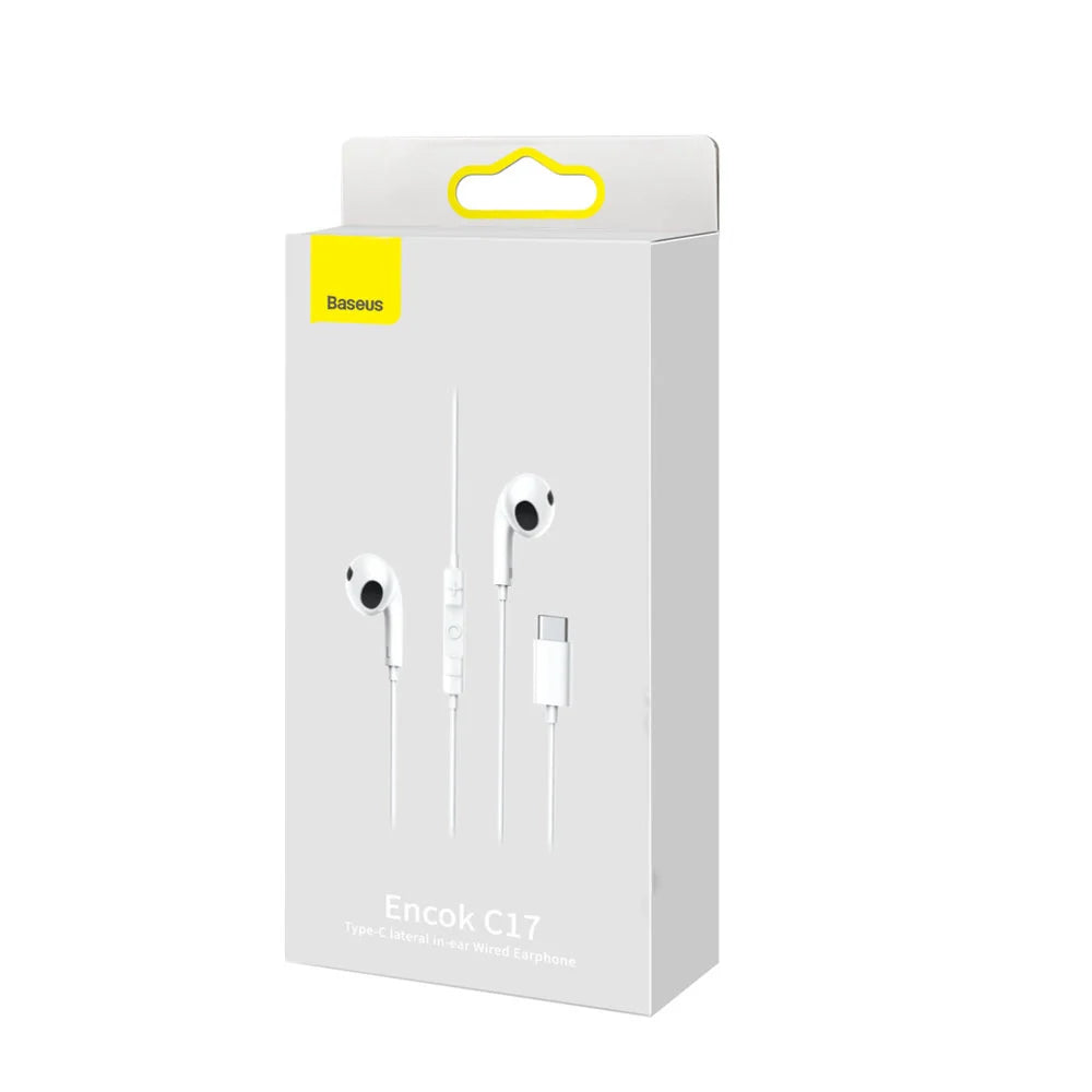 Auriculares Baseus Encok C17 USB-C c/ Microfone
