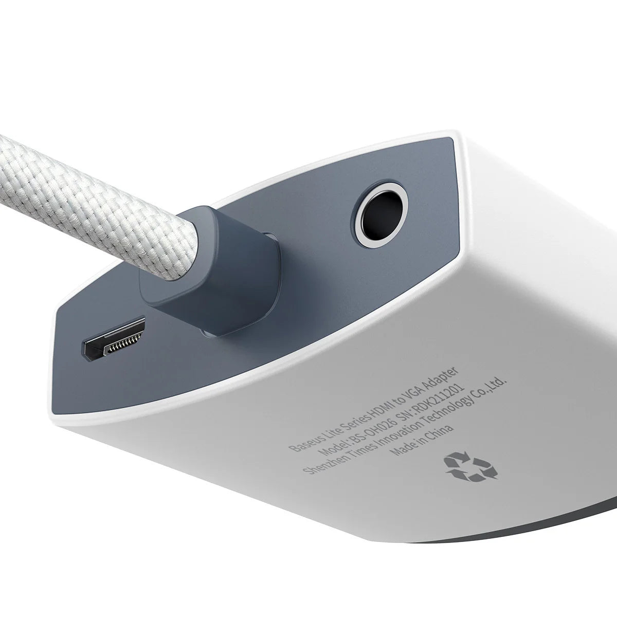 Adaptador Baseus HDMI Macho para VGA Fêmea + mini jack 3.5mm