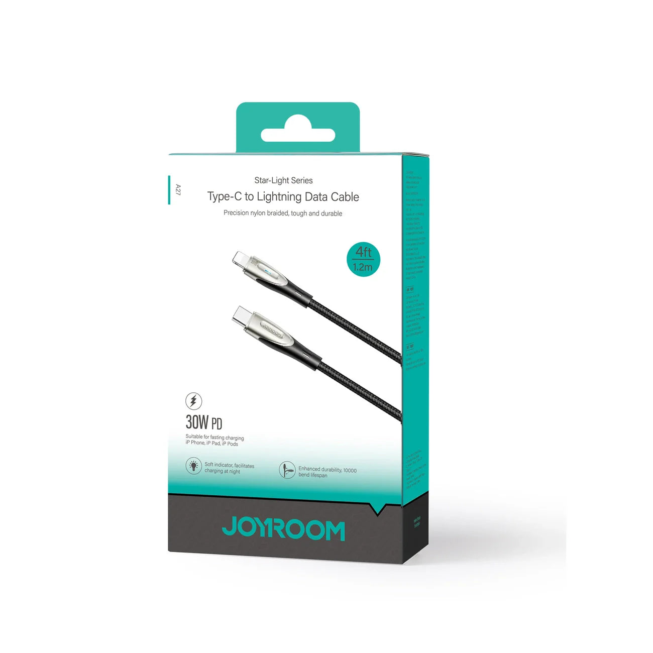 Cabo USB-C para Lightning Joyroom SA27-CL3 30W 1.2m Star-Light Series