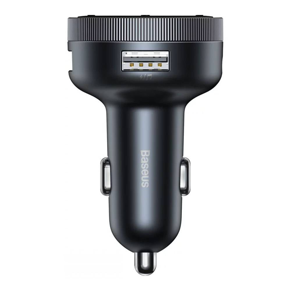 Carregador de Isqueiro Baseus Enjoy Dual USB-A + Jack 3.5mm + MicroSD/TF + Transmissor FM/Bluetooth