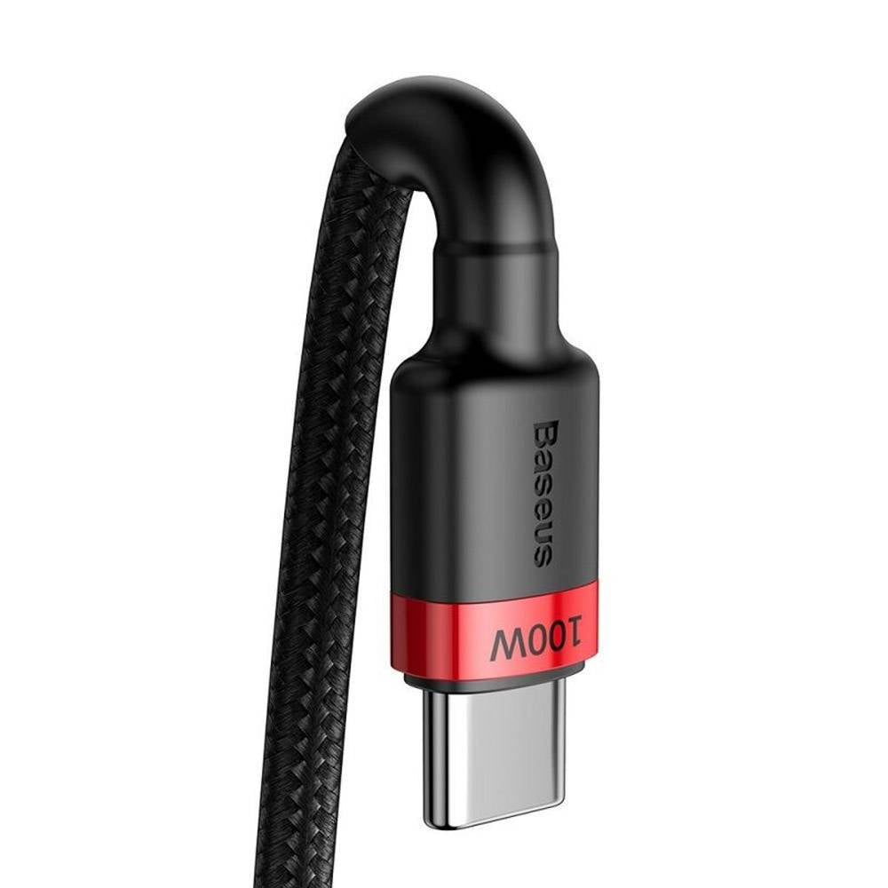 Cabo USB-C Baseus Cafule 100W 2m Preto/Vermelho