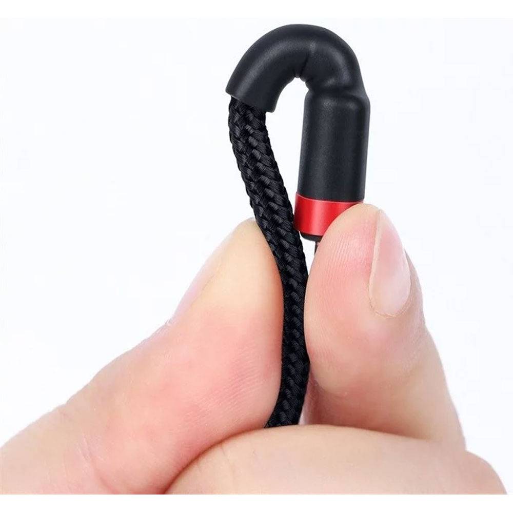 Cabo USB-C Baseus Cafule PD 60W 1m Preto/Vermelho