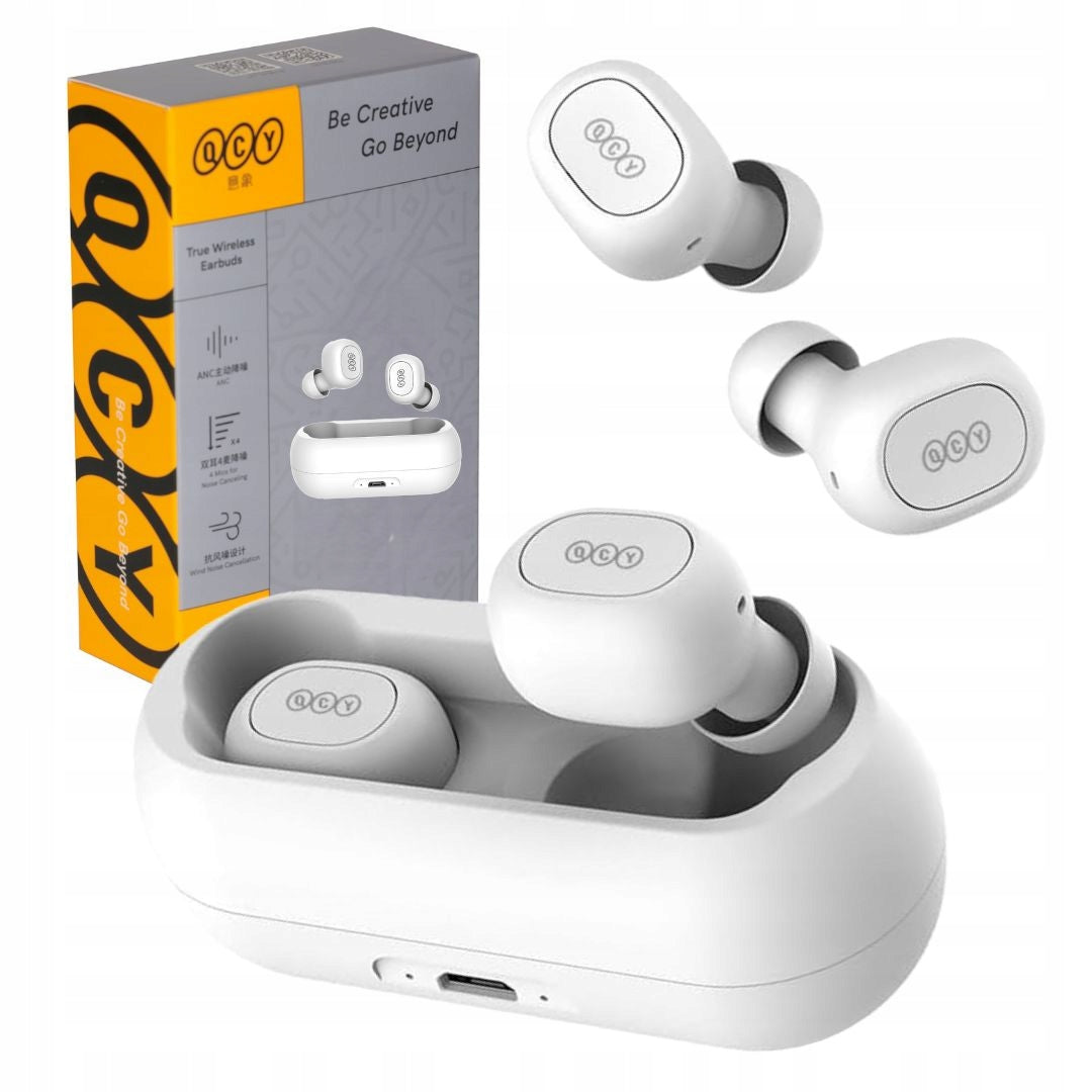 Auriculares Sem Fios Bluetooth QCY Auriculares T1C White