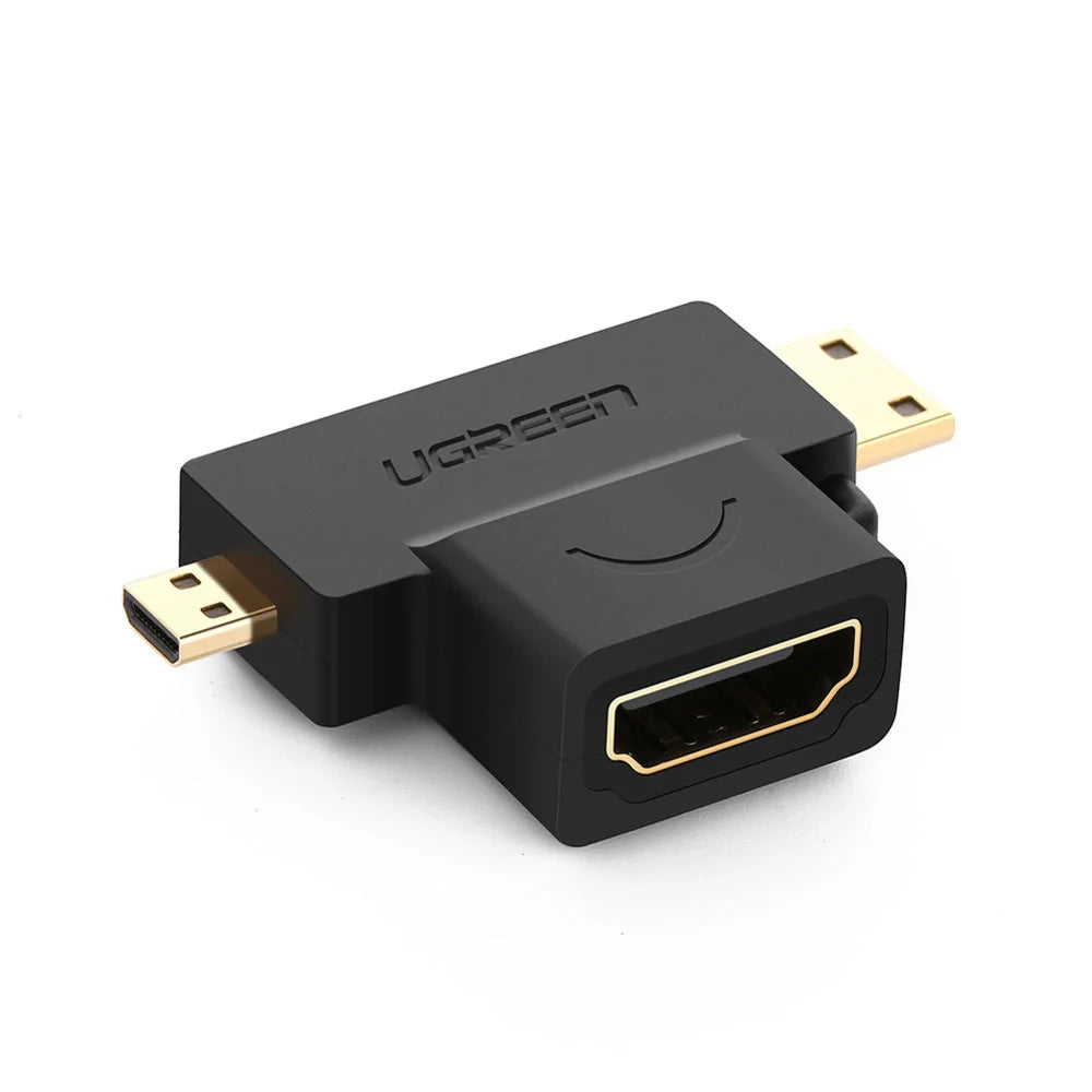 Adaptador mini HDMI e micro HDMI Macho para HDMI Fêmea Ugreen 20144