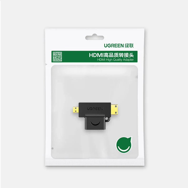 Adaptador mini HDMI e micro HDMI Macho para HDMI Fêmea Ugreen 20144