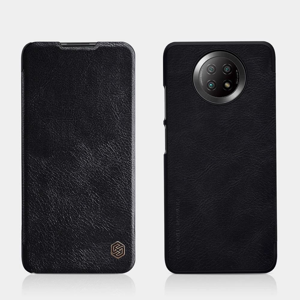 Capa de Couro NILLKIN Castanha para Xiaomi Redmi Note 9T 5G