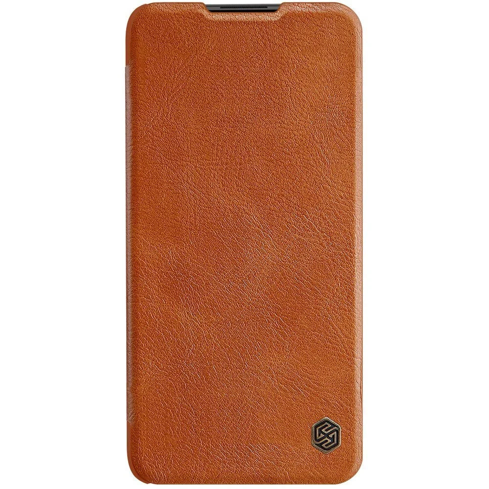 Capa de Couro NILLKIN Castanha para Xiaomi Redmi Note 9T 5G