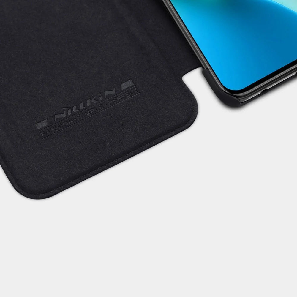 Capa de Couro NILLKIN Castanha para Xiaomi Redmi Note 9T 5G