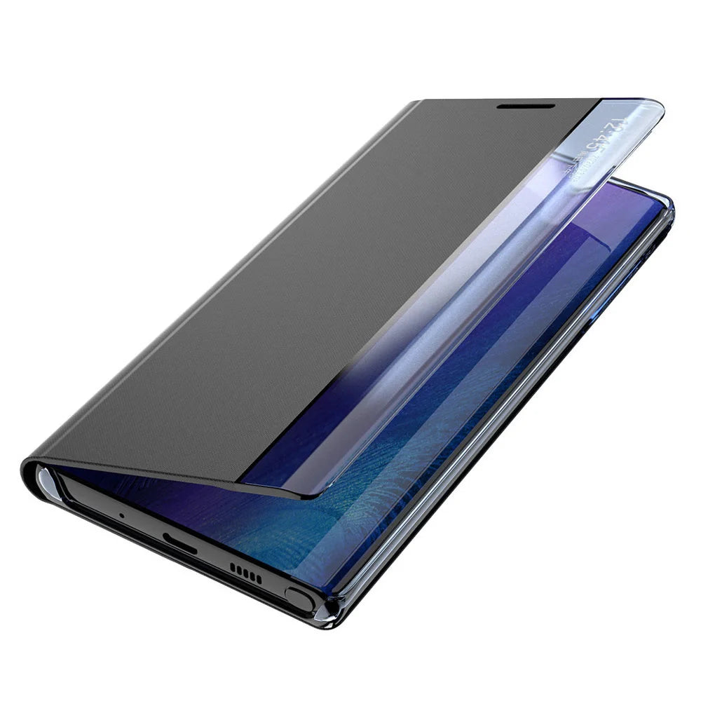 Capa Bookcase com Janela Inteligente para Samsung Galaxy A22 5G Azul