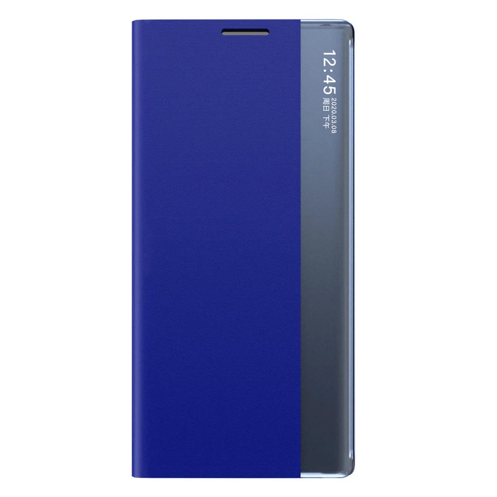 Capa Bookcase com Janela Inteligente para Samsung Galaxy A22 5G Azul