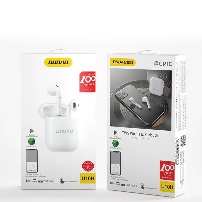 Dudao Auriculares Bluetooth TWS U10B Branco