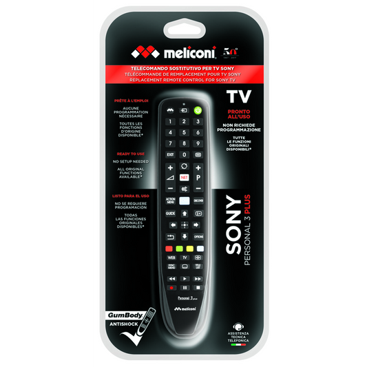 Comando Remoto Universal para TV Sony MELICONI