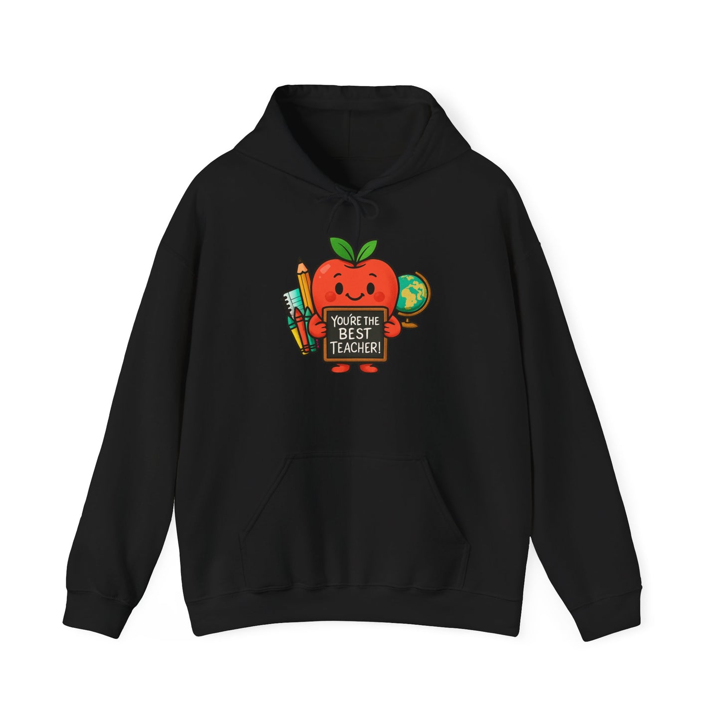 Teacher Appreciation Hoodie — Cute Apple "You're the Best Teacher" Design