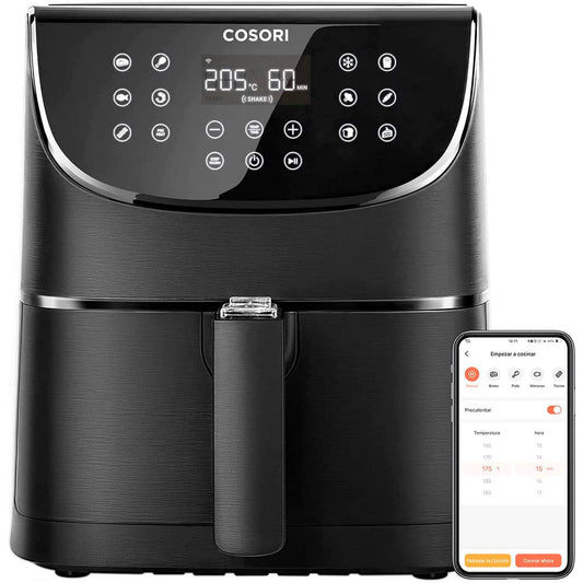 Fritadeira Air Fryer (Sem Óleo) COSORI ‎CS158-AF Smart (Wi-Fi) Premium Chef Edition 5.5L 1700W Preta