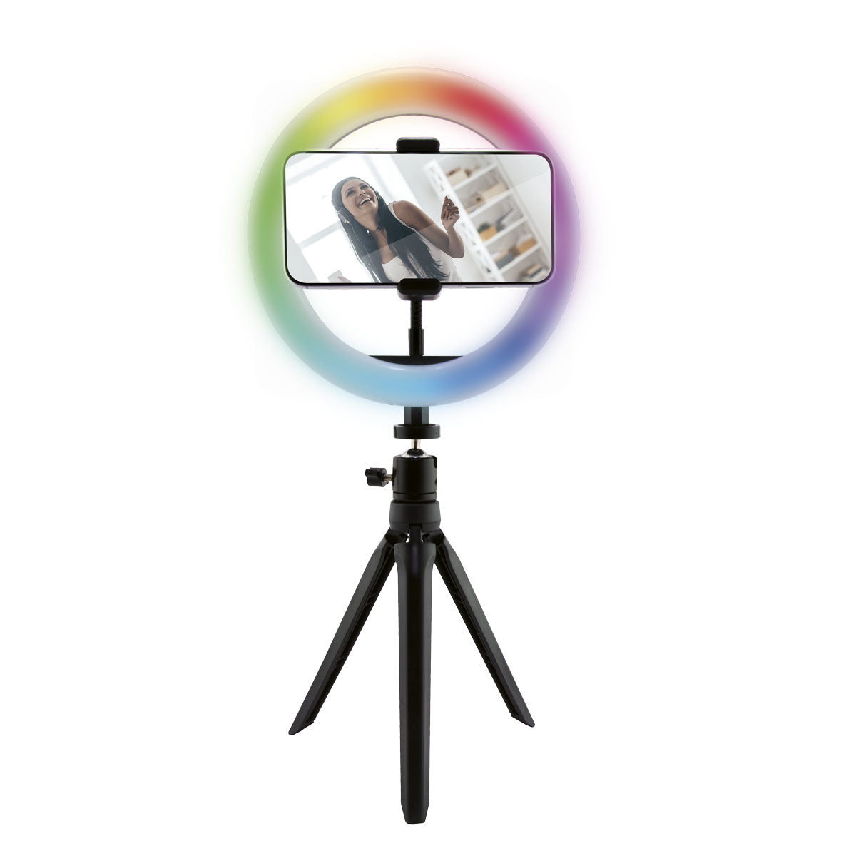 Tripé Kit Studio Live Colors Aro de Luz com Tripé para Smartphone
