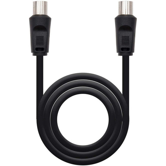 Cabo Coaxial TV Macho para Fêmea 9.5mm Preto1.8m Nanocable