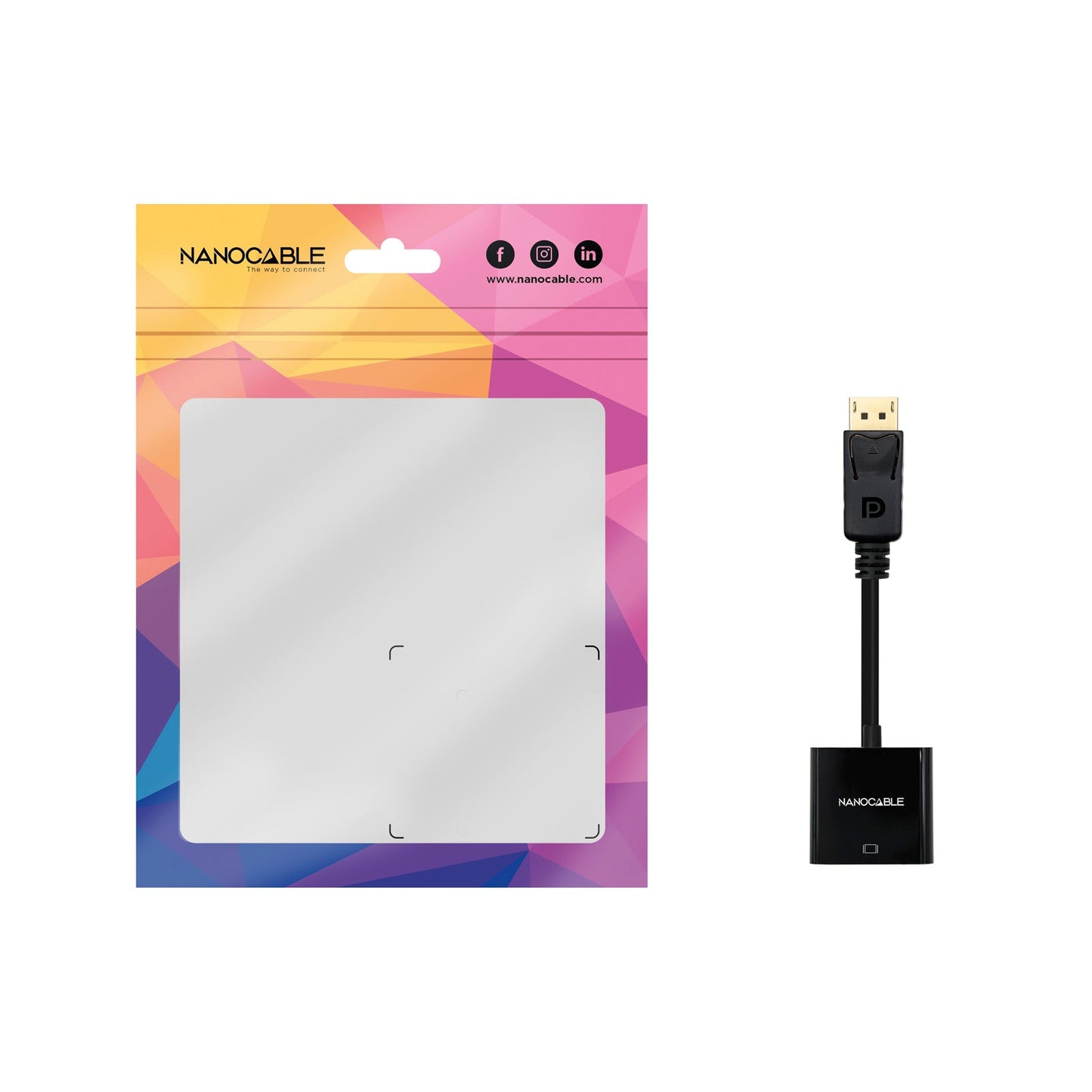Adaptador Displayport Macho para SVGA Fêmea 15 CM Nanocable